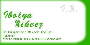 ibolya mikecz business card